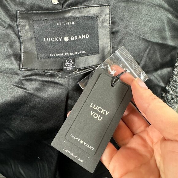 Lucky Brand gray faux fur teddy knee length warm jacket - Picture 7 of 8